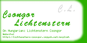 csongor lichtenstern business card